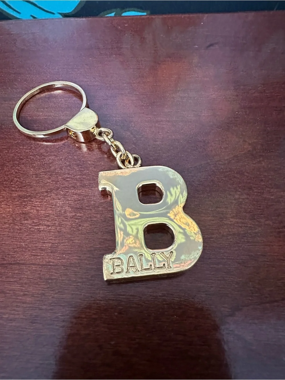 Vintage Bally Gold-Plated “B” Logo Keychain Late 1990s Logo Made in Italy